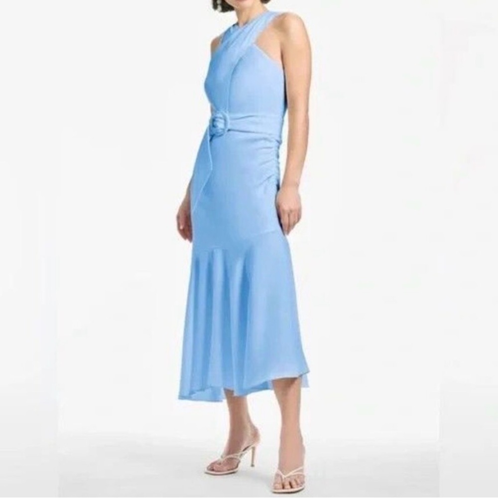 Sachin & Babi Elegant Blue Halter Dress Size 6 NWT